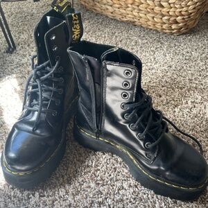 Dr. Martens Jadon Platform Boots – Black Patent Leather